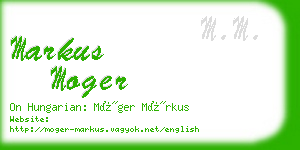 markus moger business card
